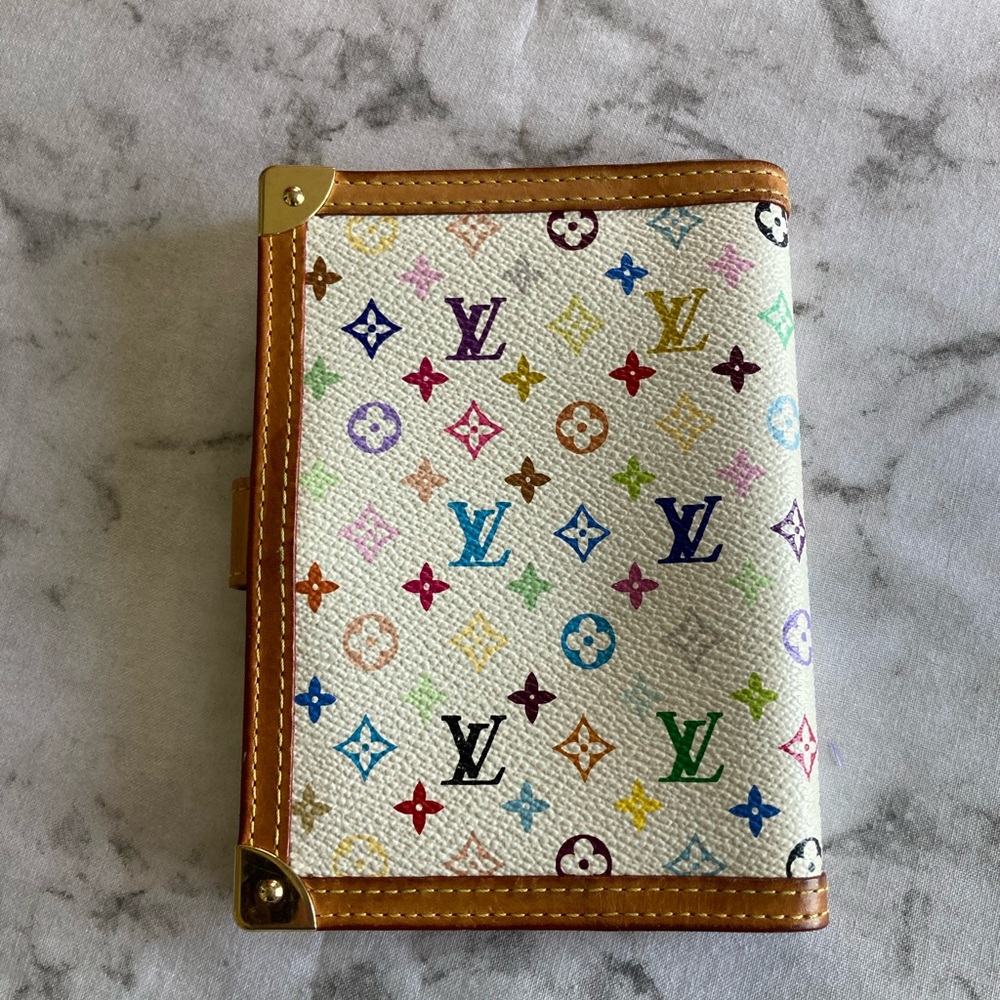Louis Vuitton agenda passport holder wallet Takashi Murakami multi color - Picture 6 of 8